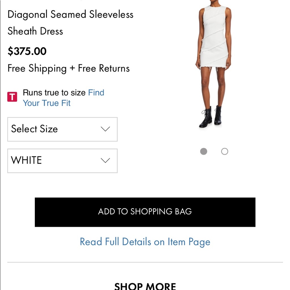Alexander wang Diagonal dress, size 8